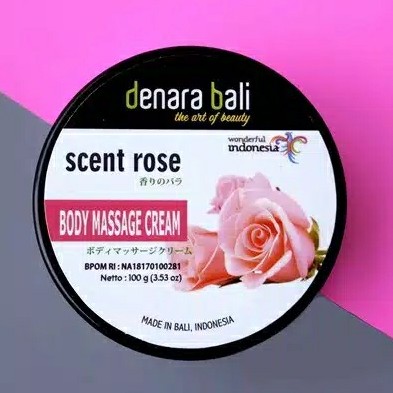 Denara Bali Body Massage Cream Krim Pijat Rose 100gr