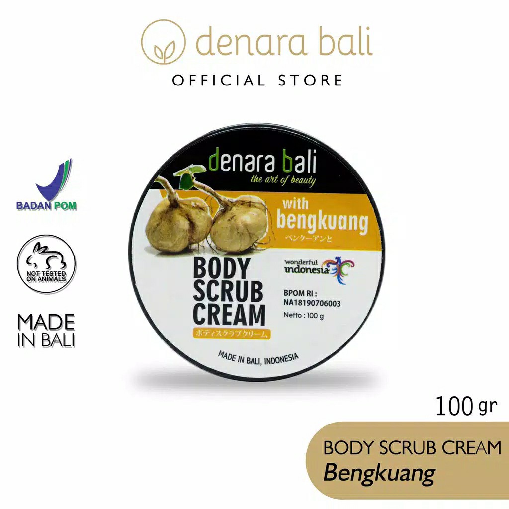 Denara Bali Body Scrub Cream Lulur Krim Bengkuang 100gr