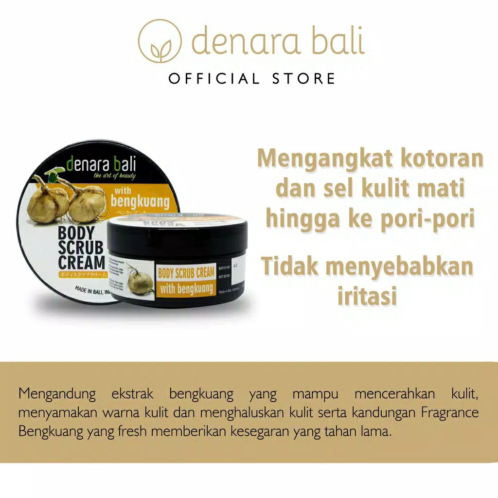 Denara Bali Body Scrub Cream Lulur Krim Bengkuang 100gr 2