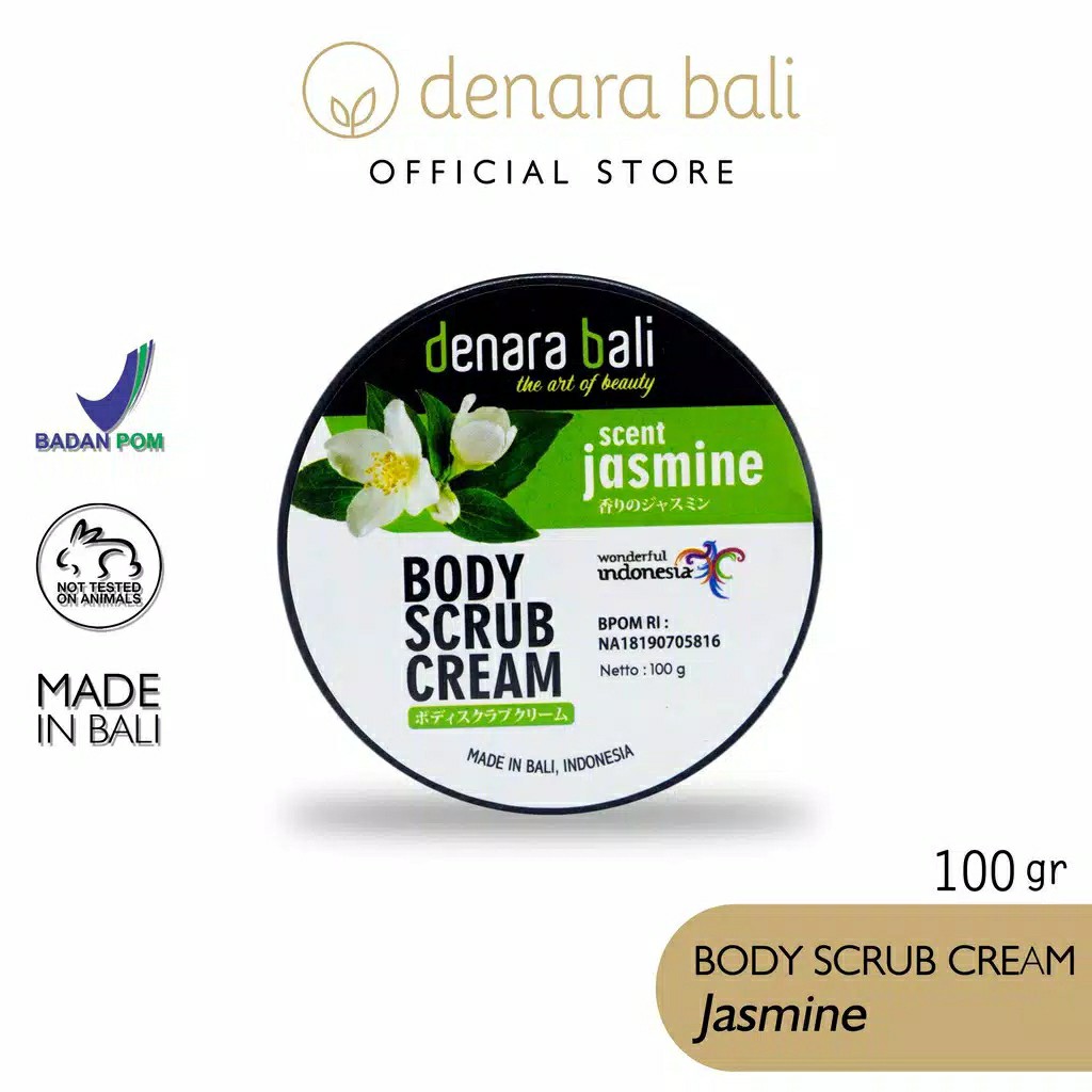 Denara Bali Body Scrub Cream Lulur Krim Jasmine 100gr