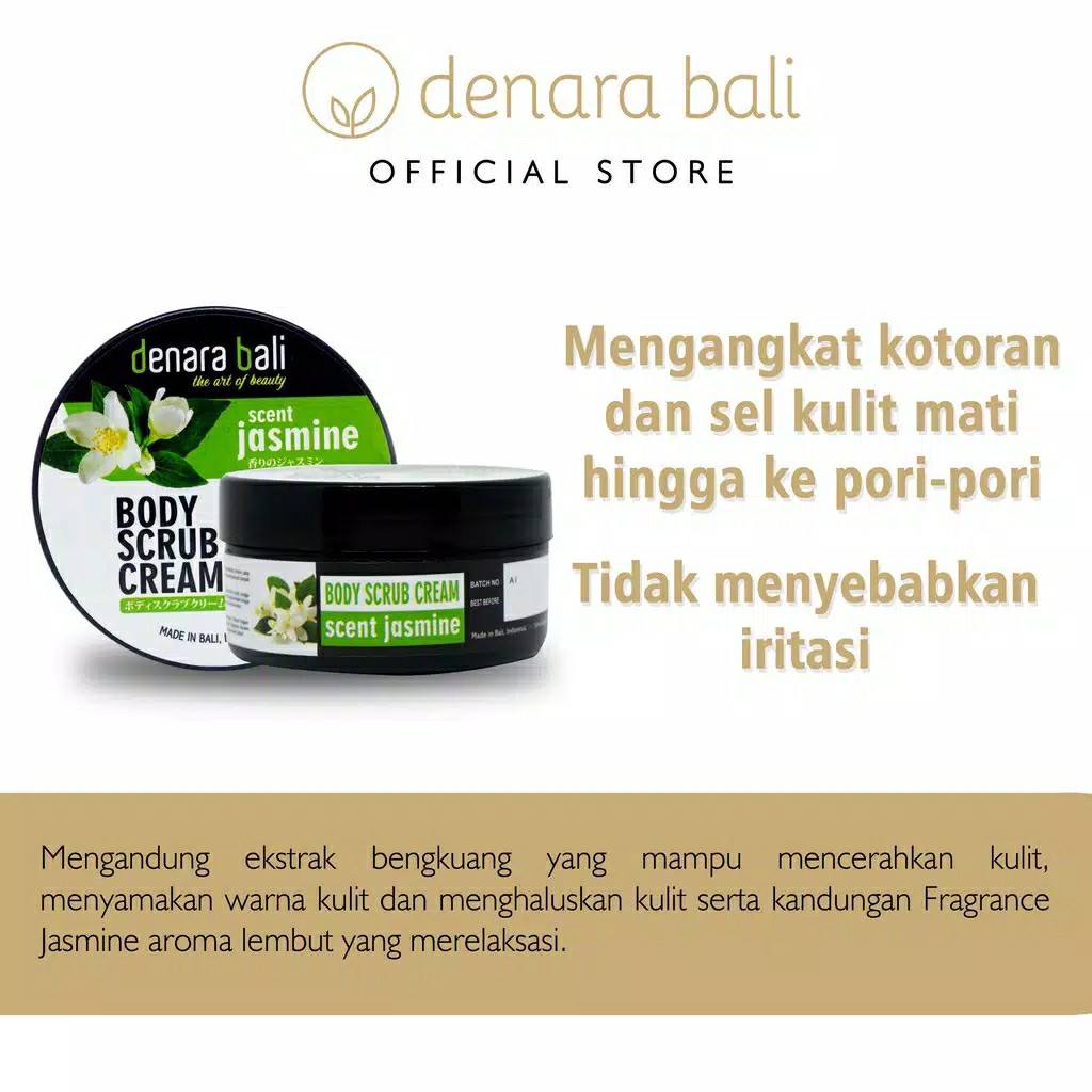 Denara Bali Body Scrub Cream Lulur Krim Jasmine 100gr 2