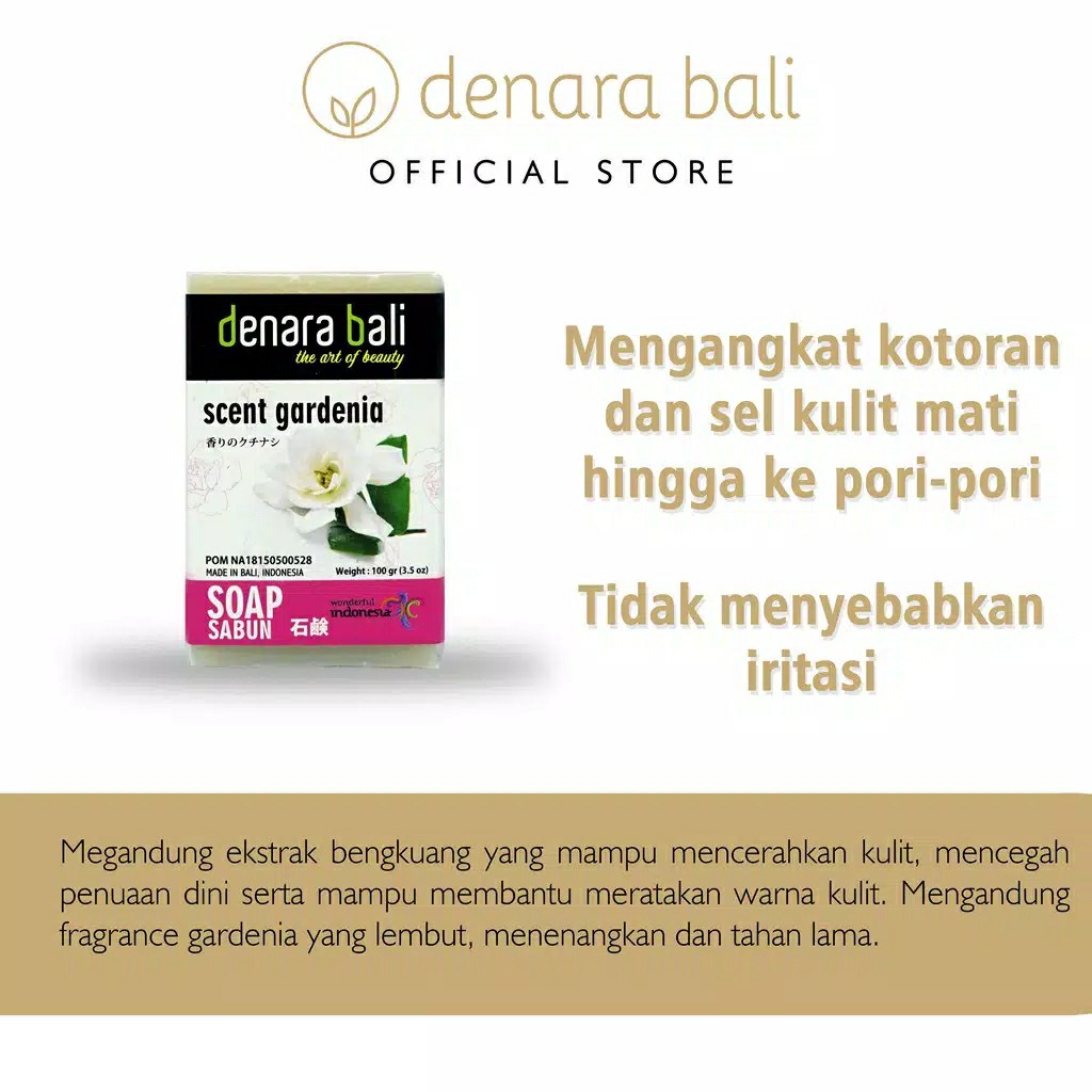 Denara Bali Natural Soap Gardenia 100gr 2