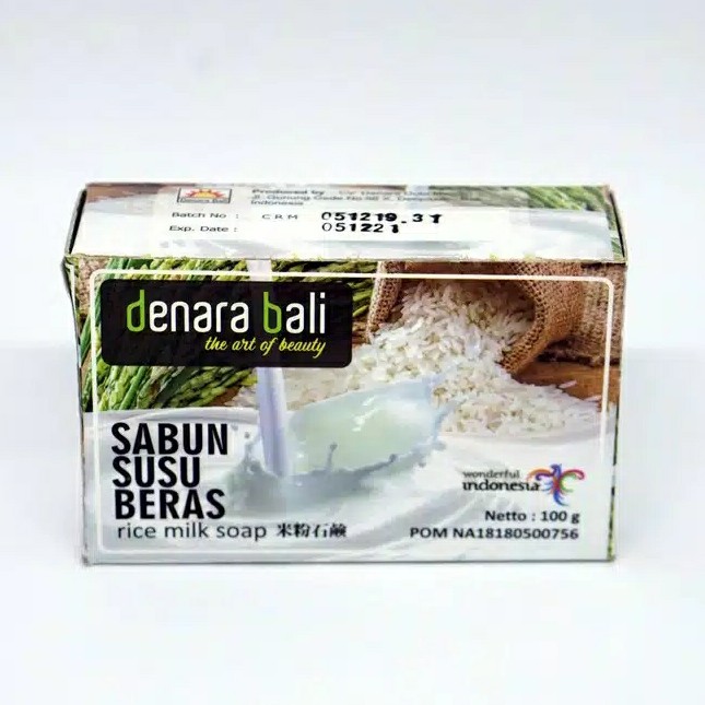 Denara Bali Rice Milk Soap Sabun Susu Beras 100gr 3