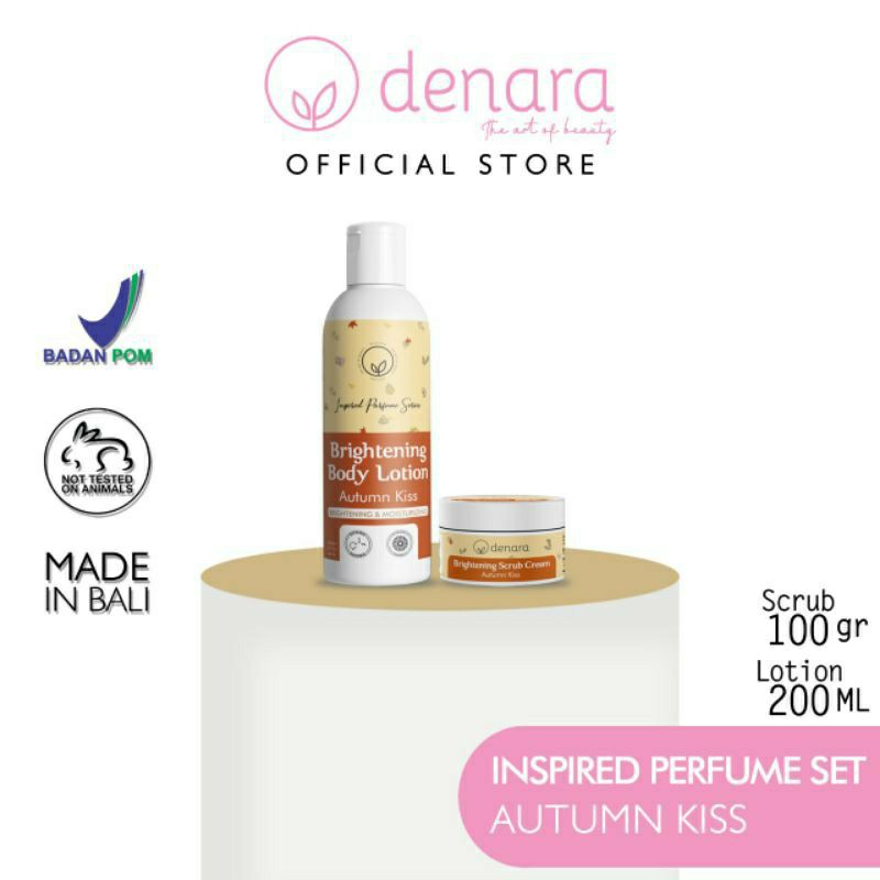 Denara Official Brightening Set Body Sceub Cream And Hand Body Lotion 2