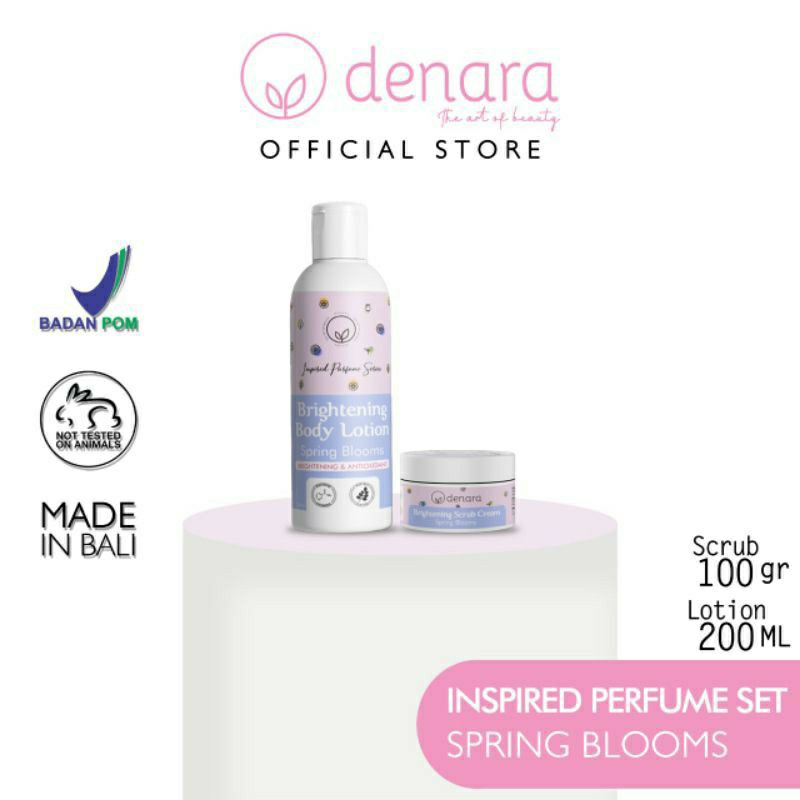 Denara Official Brightening Set Body Sceub Cream And Hand Body Lotion 4