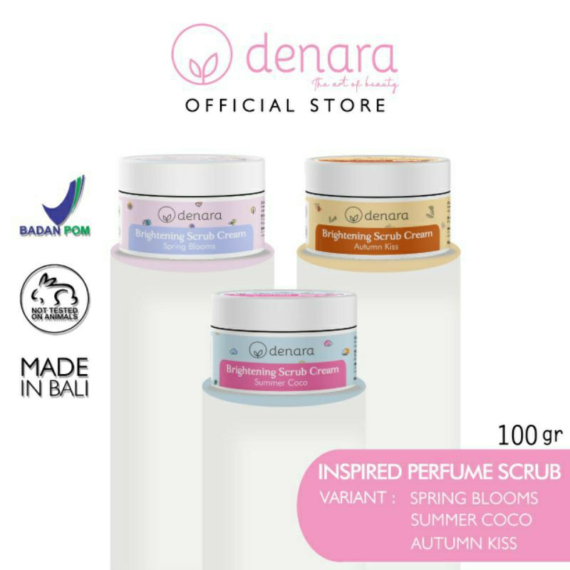 Denara Official Brigthening Body Scrub Cream Inspired Parfume Series