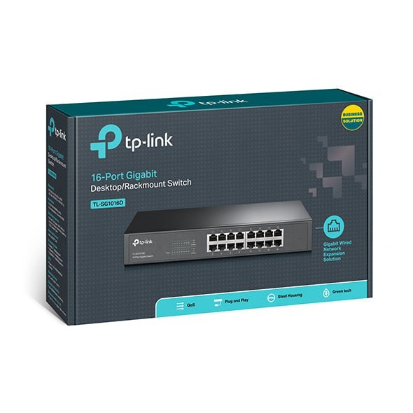Desktop Rackmount Switch TP-Link 16 Port Gigabit 3