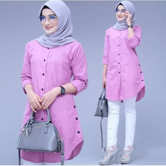 Dinda Tunik  Atasan Muslim Moscrepe Premium  Promo