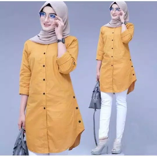 Dinda Tunik  Atasan Muslim Moscrepe Premium  Promo 3