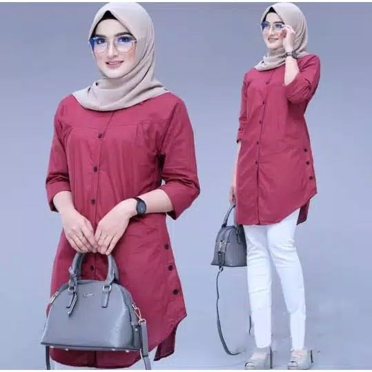 Dinda Tunik  Atasan Muslim Moscrepe Premium  Promo 4