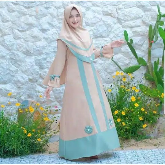 Diora Syari  Gamis Syari Set Khimar Terbaru 3