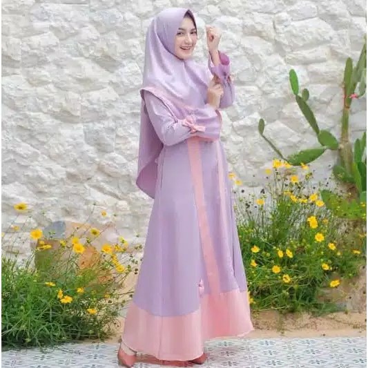 Diora Syari  Gamis Syari Set Khimar Terbaru 5