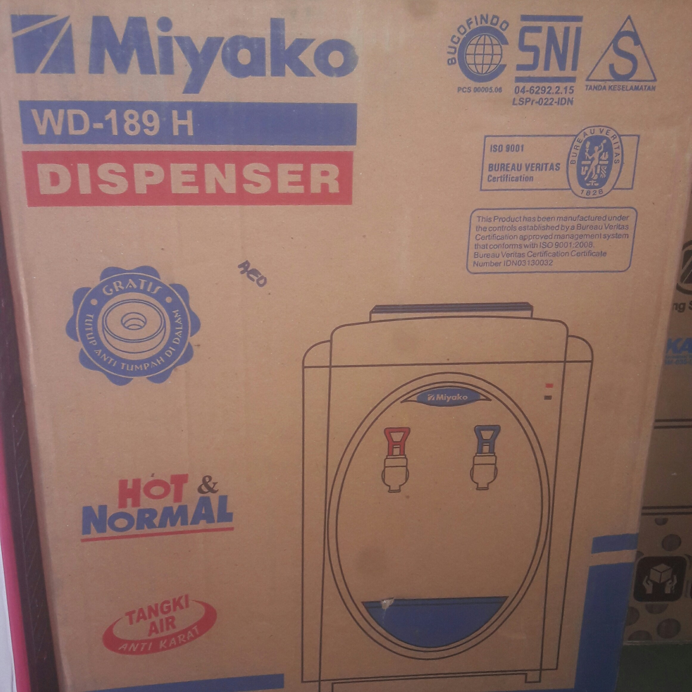 Dispenser miyako panas normal