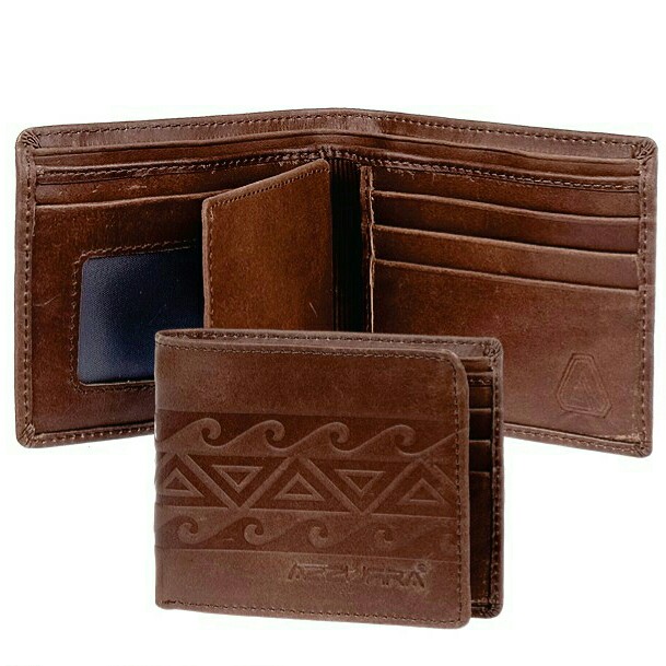 Dompet Casual Trendy Pria Kulit Coklat 344-47 Azzurra ASLI