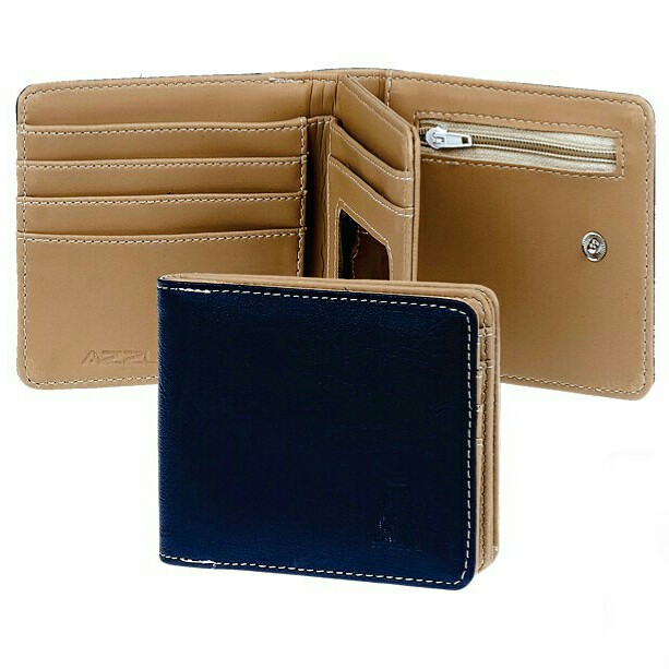 Dompet Casual Trendy Pria Suede Navy 653-02 Azzurra ASLI Cib