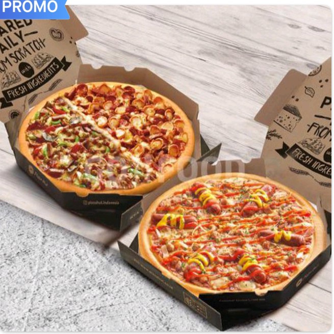 Double Box Pan Pizza Reguler