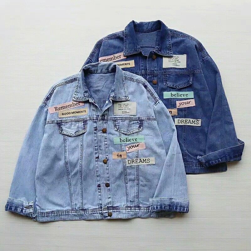 Dream jaket  jaket jeans  jaket wanita   jaket oversize  pakaian w