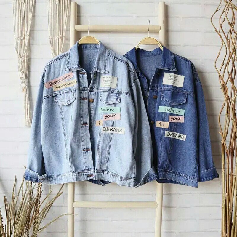 Dream jaket  jaket jeans  jaket wanita   jaket oversize  pakaian w 3