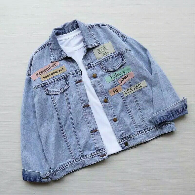 Dream jaket  jaket jeans  jaket wanita   jaket oversize  pakaian w 4