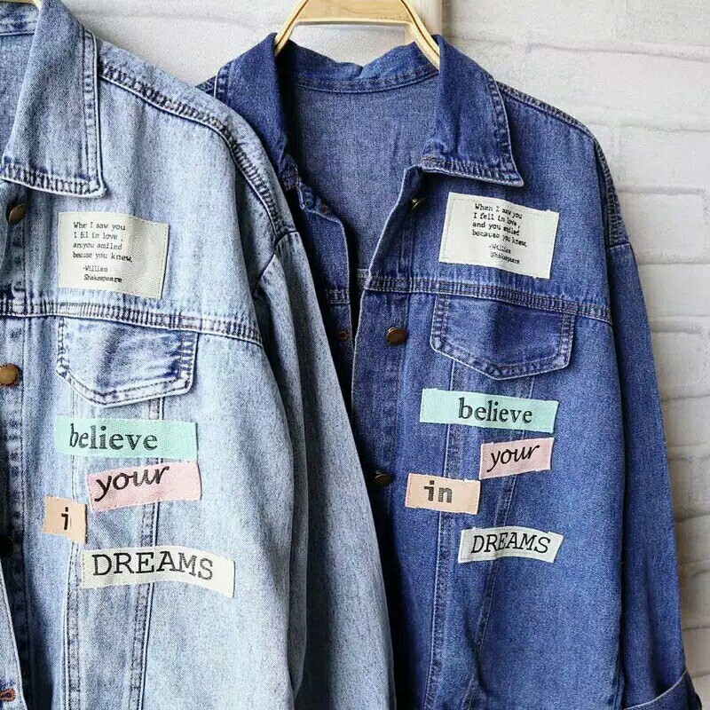 Dream jaket  jaket jeans  jaket wanita   jaket oversize  pakaian w 5