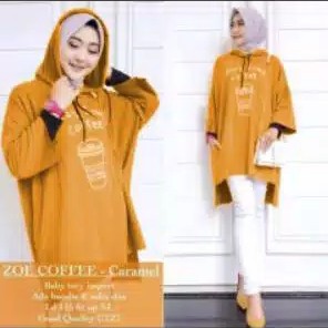 Dress Hoodie Wanita Jumbo I Need Coffee 5