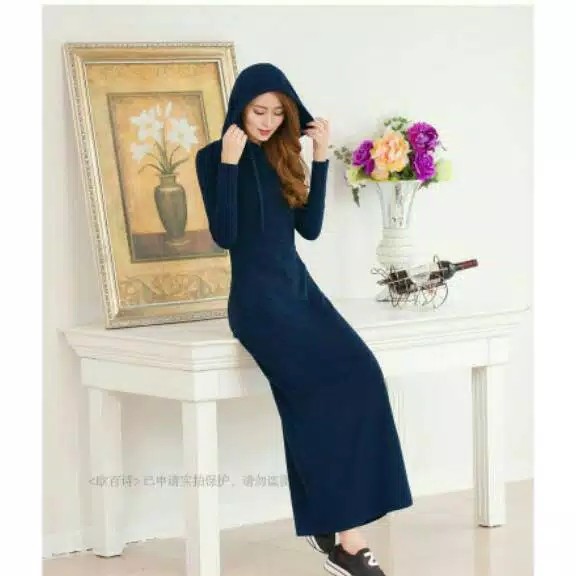 Dress hodie elsa ada topibahan babyterry fit L 2