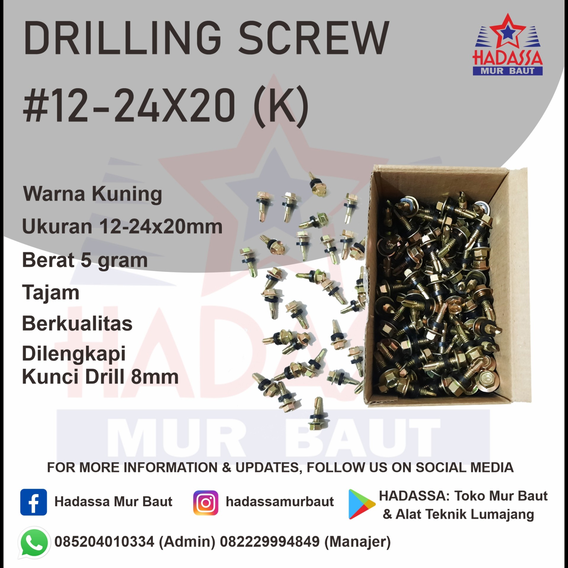 Drilling Screw 12-24x20 K