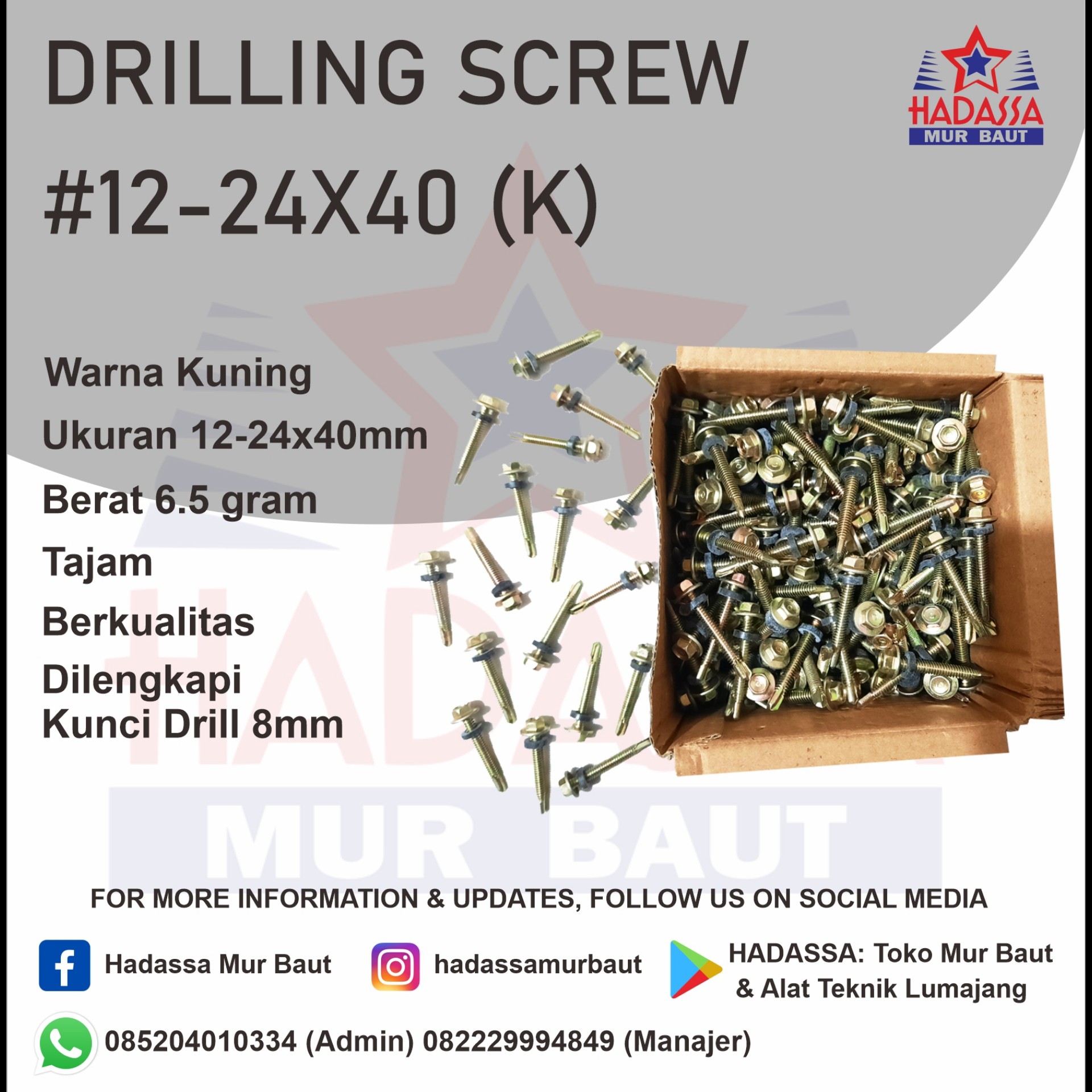 Drilling Screw 12-24x40 K