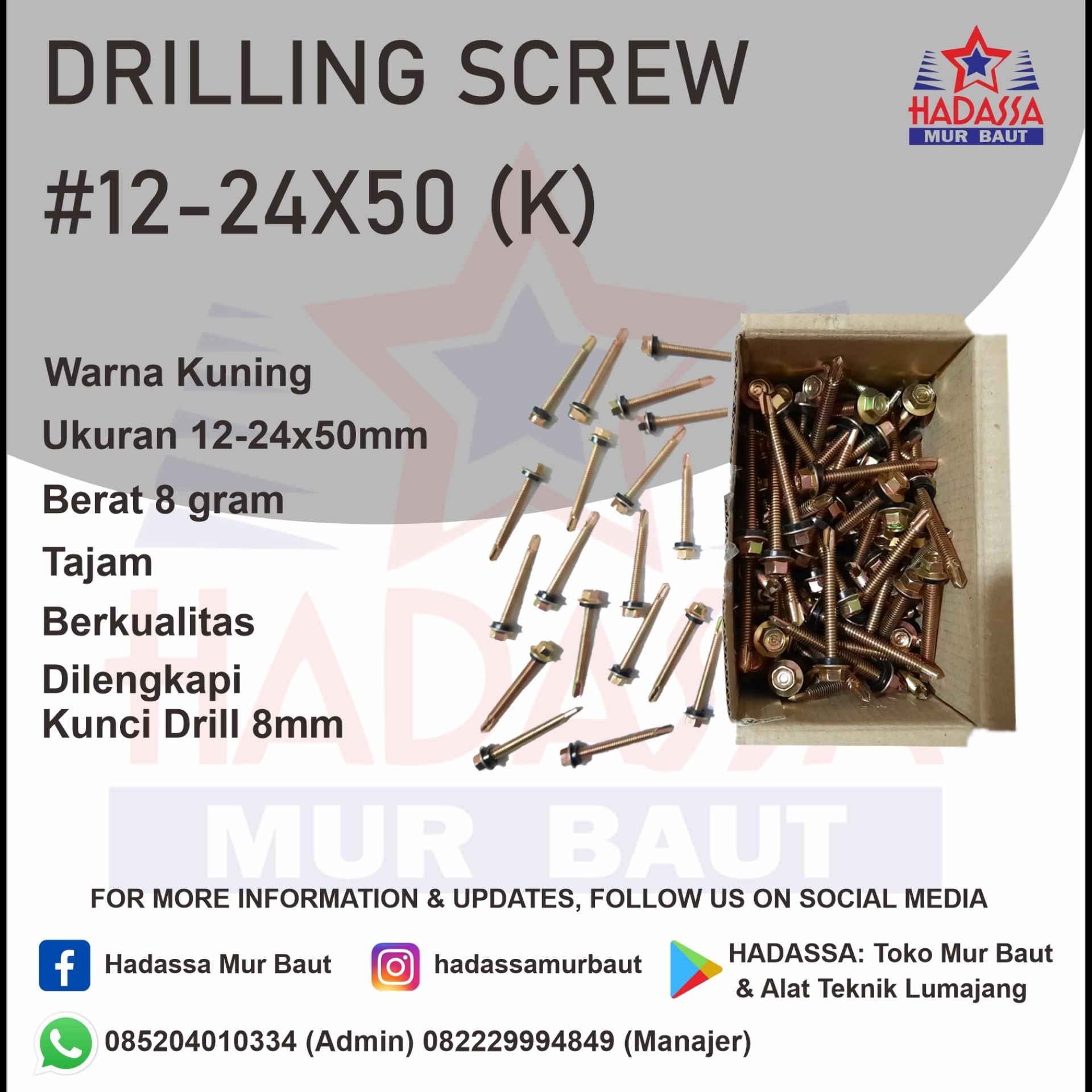 Drilling Screw 12-24x50 K