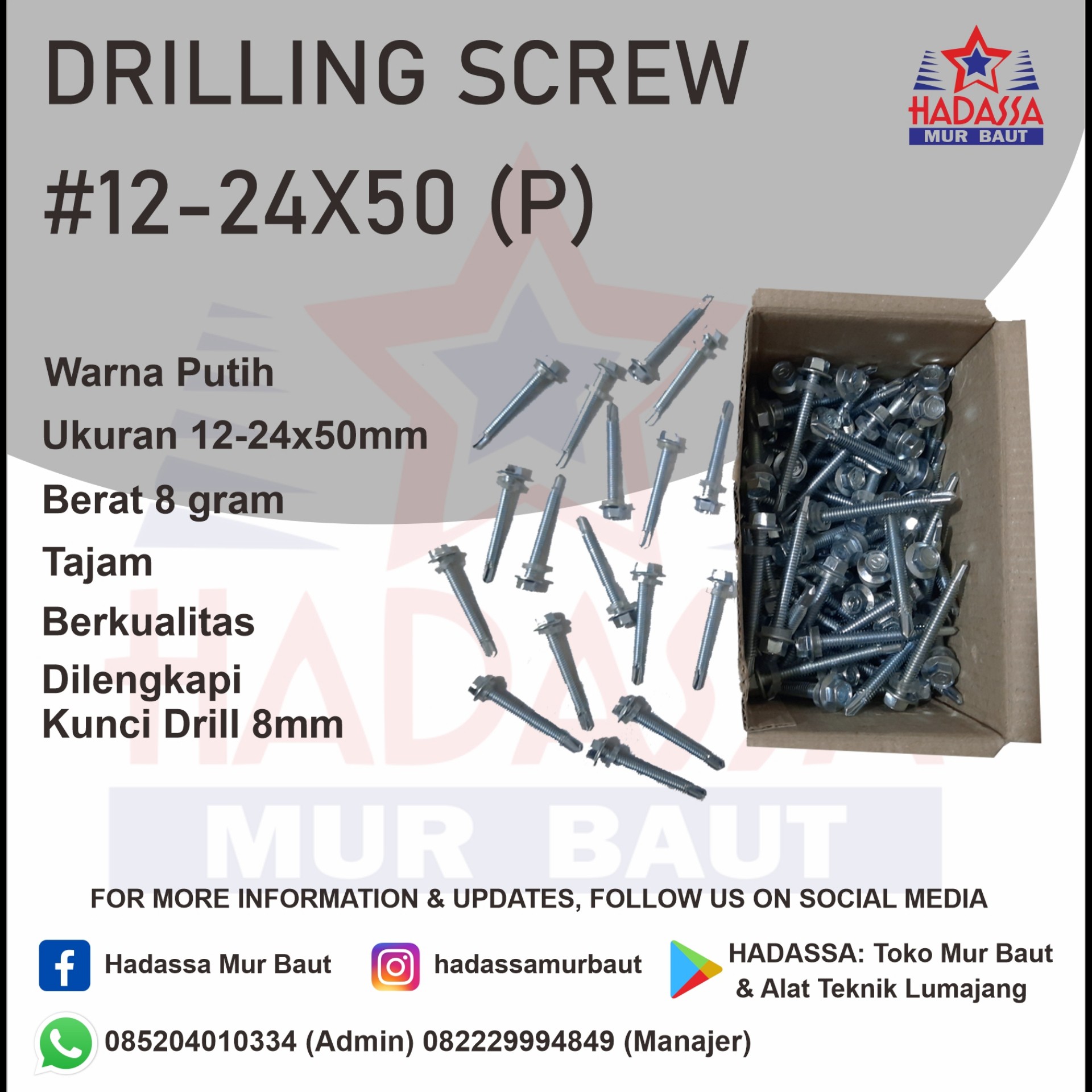 Drilling Screw 12-24x50 P