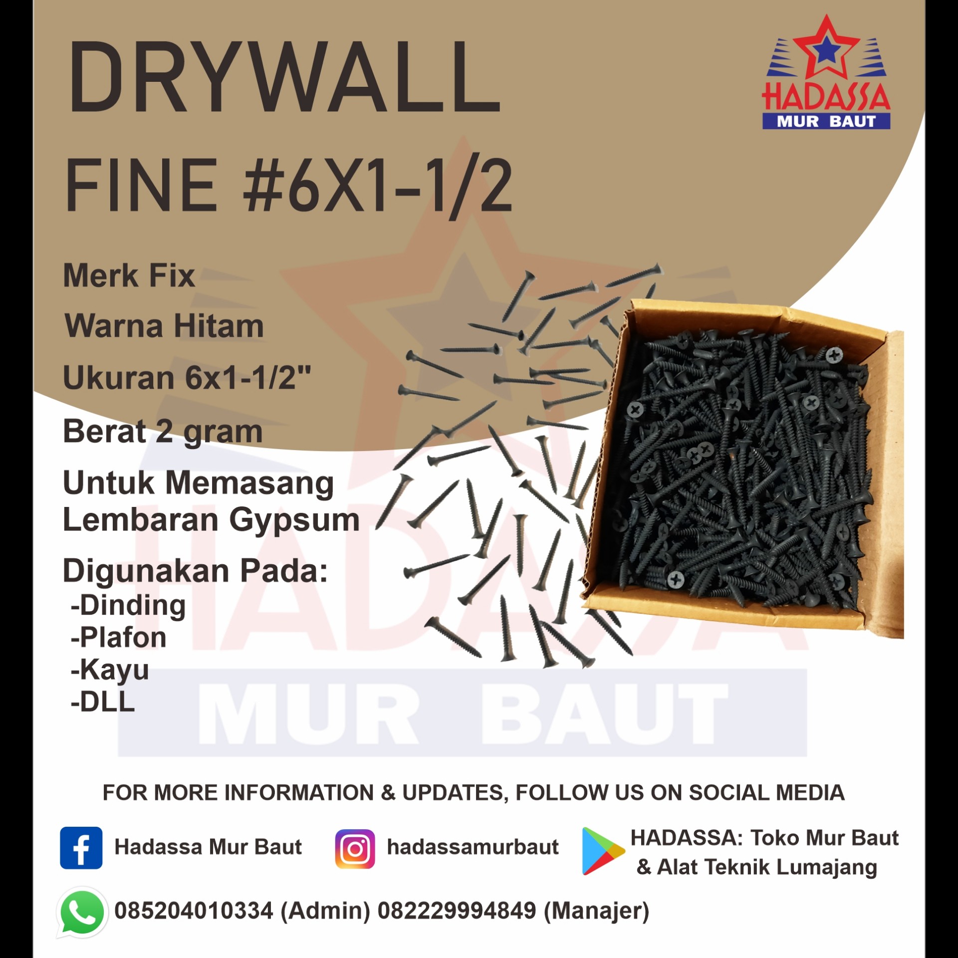 Drywall Fine 6x1-1per2