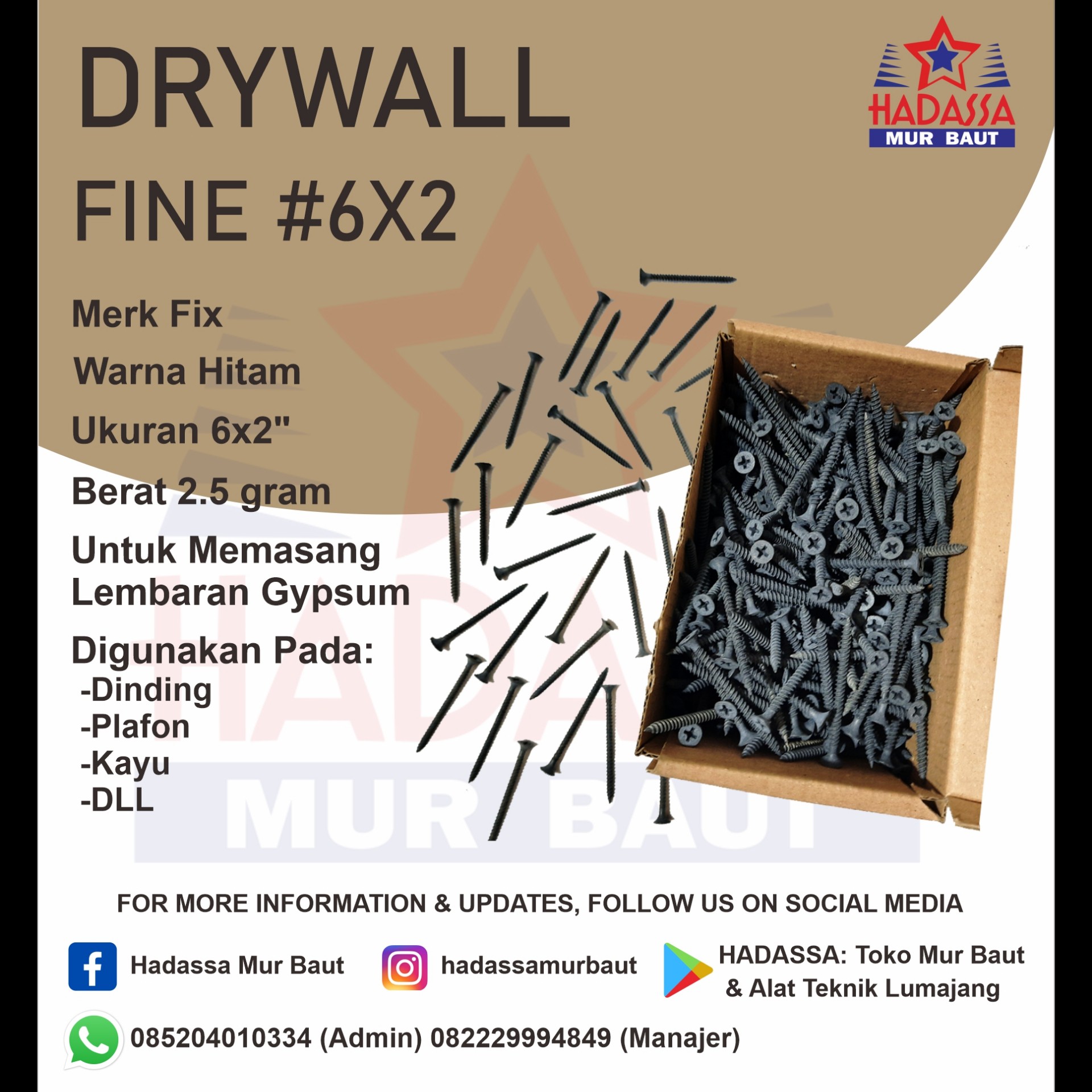 Drywall Fine 6x2