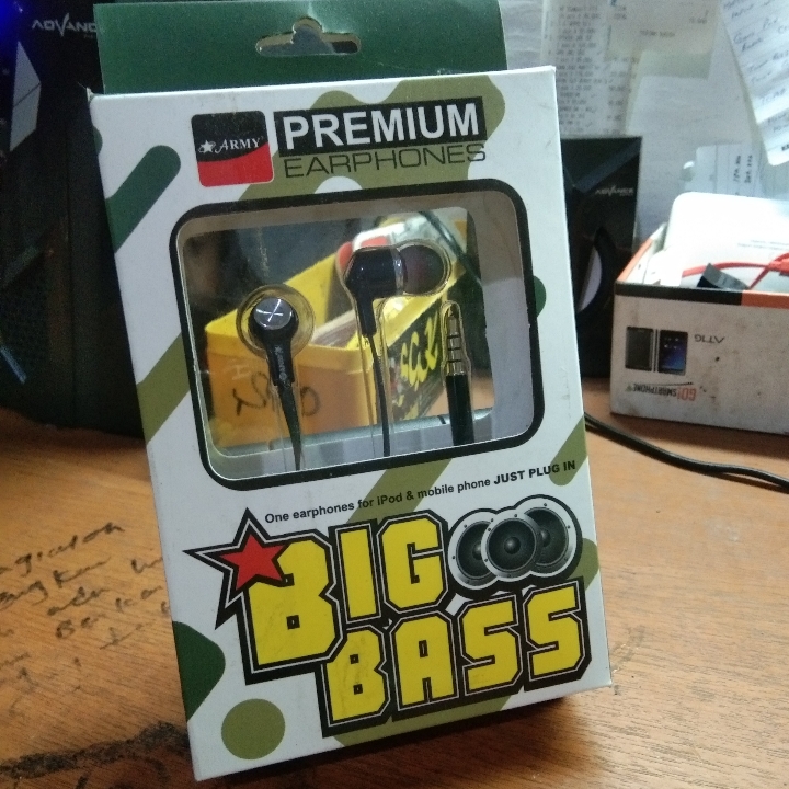 EARPHONE MERK ARMY BIG BASS