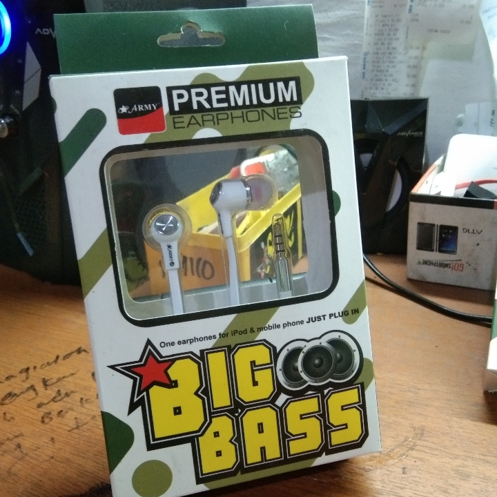 EARPHONE MERK ARMY BIG BASS 2