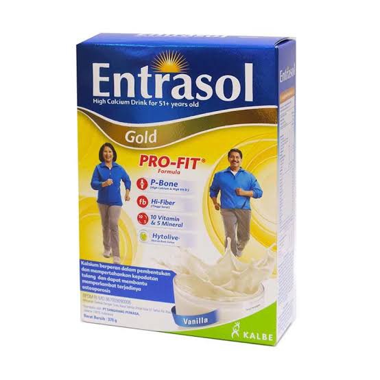 ENTRASOL SUSU KALSIUM GOLD VANILA KOTAK 2X185 GR