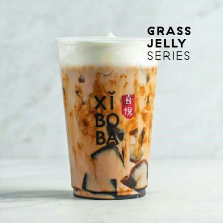 Earl Grey Grass Jelly Milk Tea