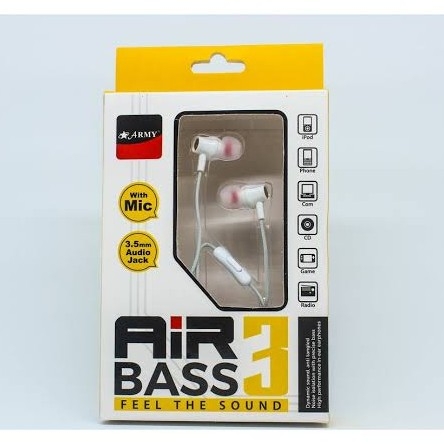 Earphones Army Air Bass 3