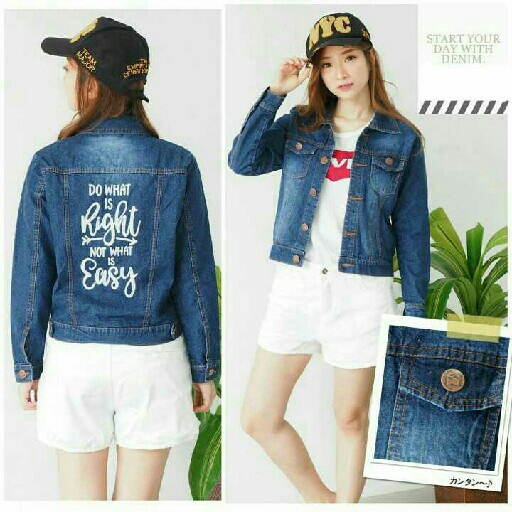 Easy Jaket Jeans Dark