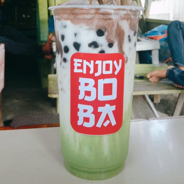 Es Boba Rasa Grentea Latte Coklat