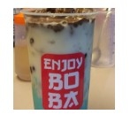 Es Boba Rasa Vanilla Blue Coklat