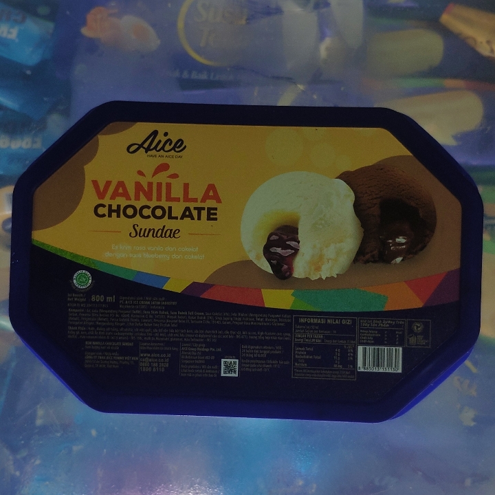 Es Cream Aice Vanila Chocolate Sundae