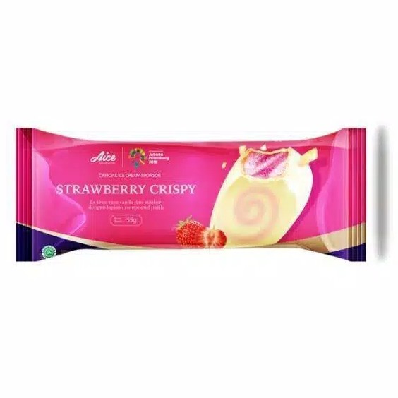 Es Krim Strawberry Crispy