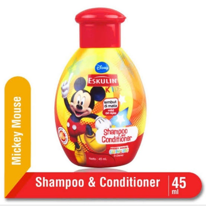 Eskulin Kids Shampoo And Conditioner Mickey Mouse Orange 45 Ml