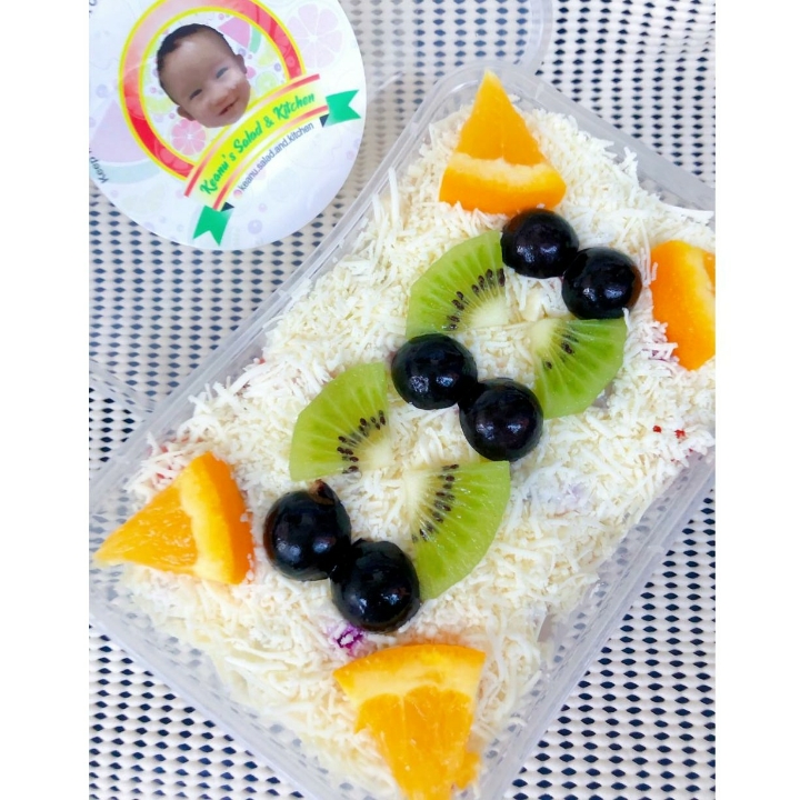 Extra Large Premium Fresh Fruit Salad Topping Coklat