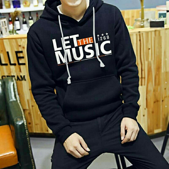 Eza Tp Hoodie Music Hitam