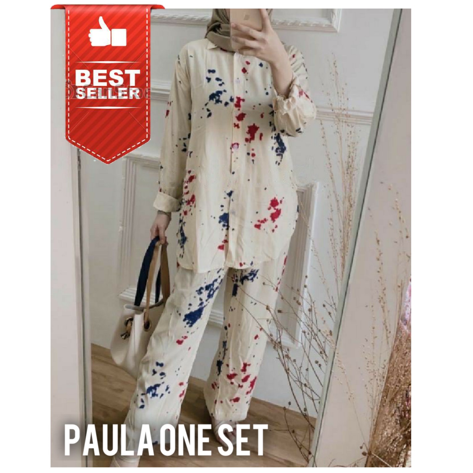 FELLO ONE SET  ONE SET RAYON  ONE SET PAJAMAS  STELAN WANITA -04 2