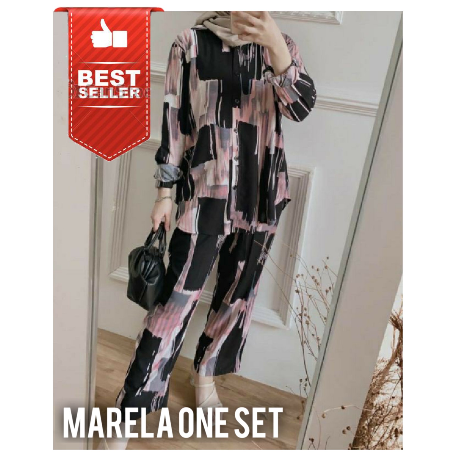 FELLO ONE SET  ONE SET RAYON  ONE SET PAJAMAS  STELAN WANITA -04 3