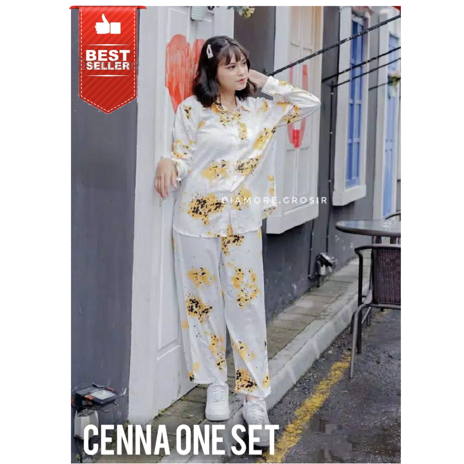 FELLO ONE SET  ONE SET RAYON  ONE SET PAJAMAS  STELAN WANITA -03 5