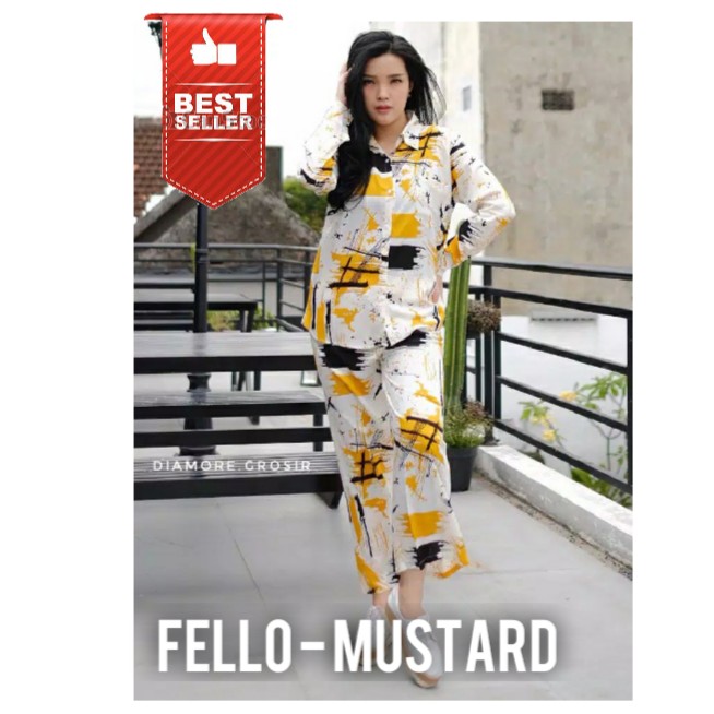 FELLO ONE SET  ONE SET RAYON  ONE SET PAJAMAS  STELAN WANITA-01 2