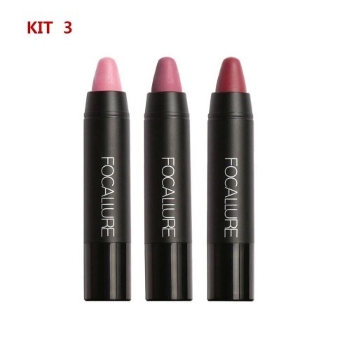 FOCALLURE MATTE LIPS CRAYON KIT 1 KIT ISI 3pcs  4